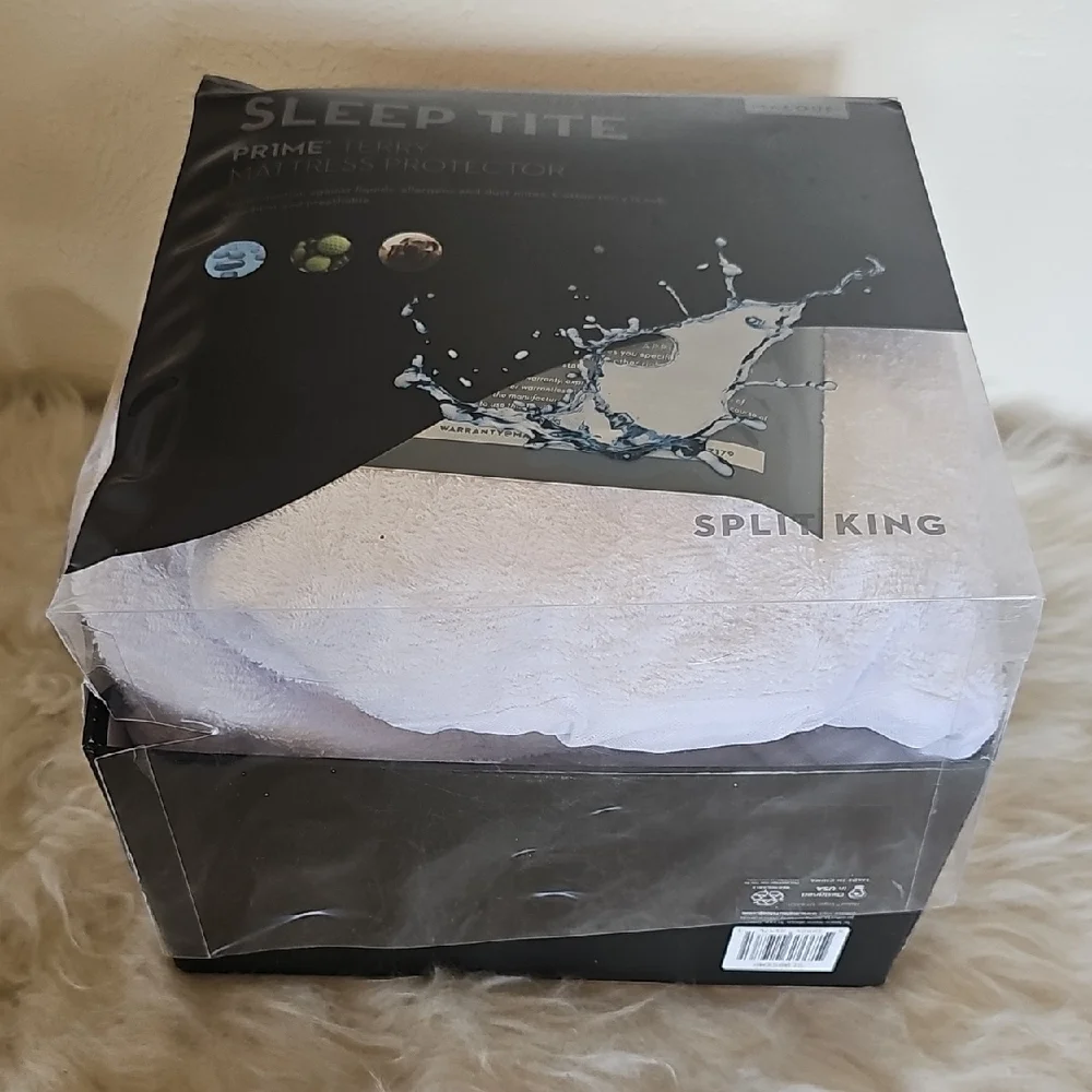 Not used Sleep Tite prime terry Mattress Protector SPLIT KING universal fit